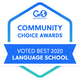 Community Choice Awards badge for best language school in 2020