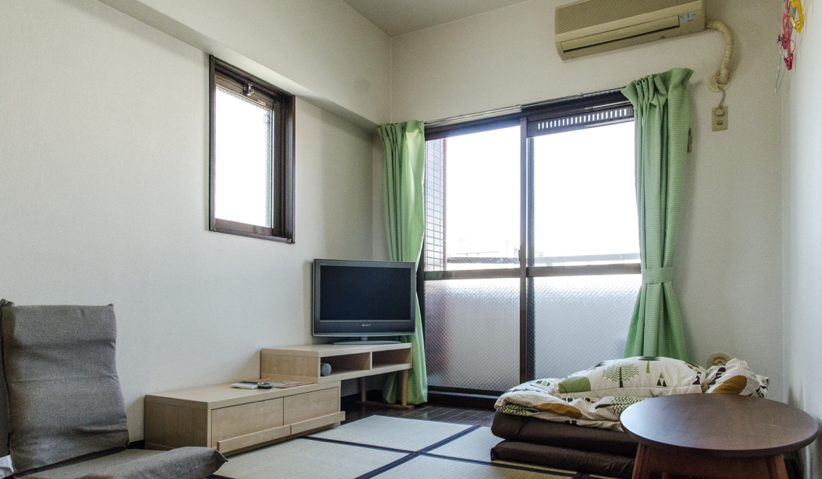 Living room of private apartment in Fukuoka