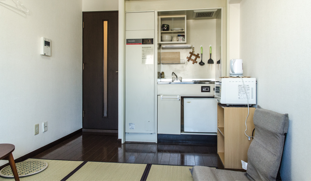Kitchen of private apartment in Fukuoka