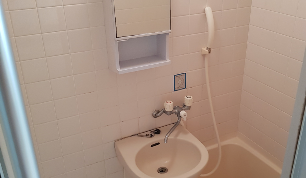 Bathroom of private apartment in Fukuoka
